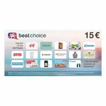 BestChoice Gutschein 15 Euro