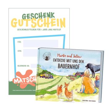 MATSCH! Set Bauernhof Buch + Geschenkurkunde